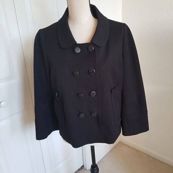 Sigrid Olsen Double Breasted Black Jacket - Picture 1 of 7